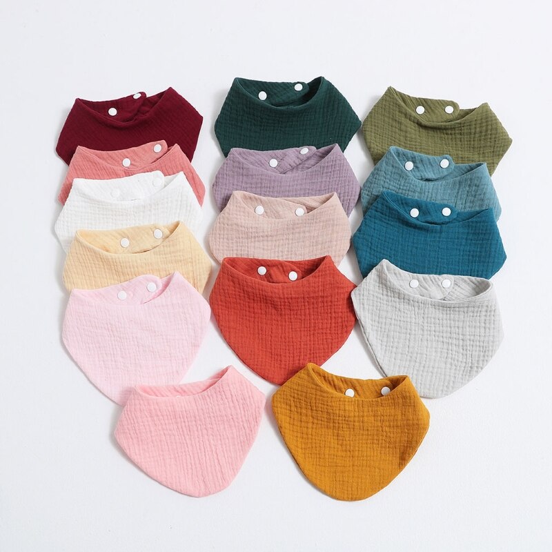 Cotton Gauze Adjustable Baby Bibs